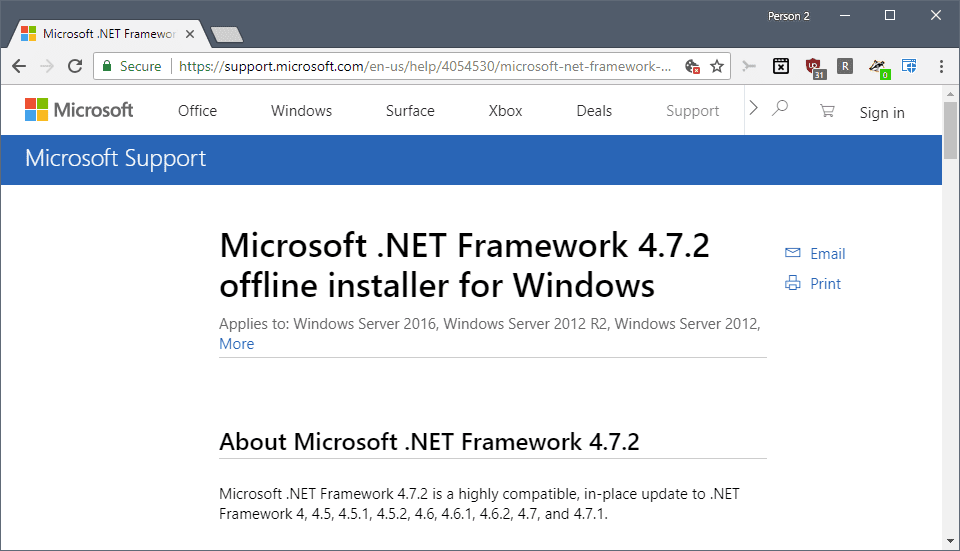 to run this application net framework v4.0.30319